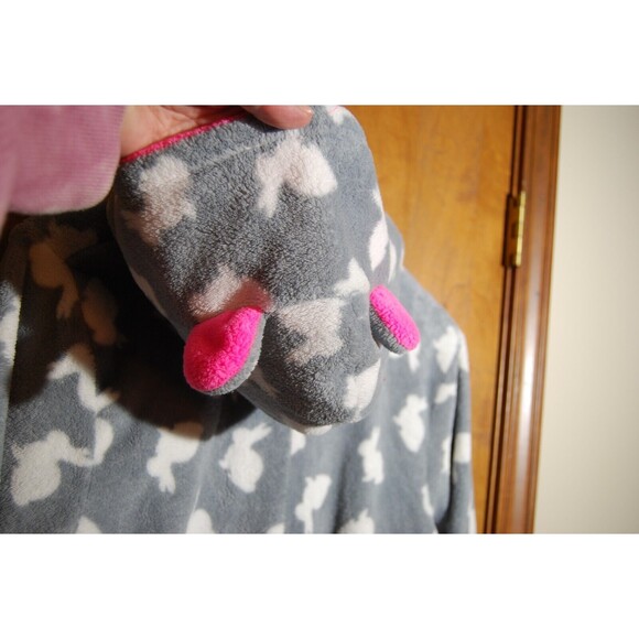 Forever 21 Plush Bunny Pajama One Piece in Grey Women's Size Medium EUC - Picture 5 of 6